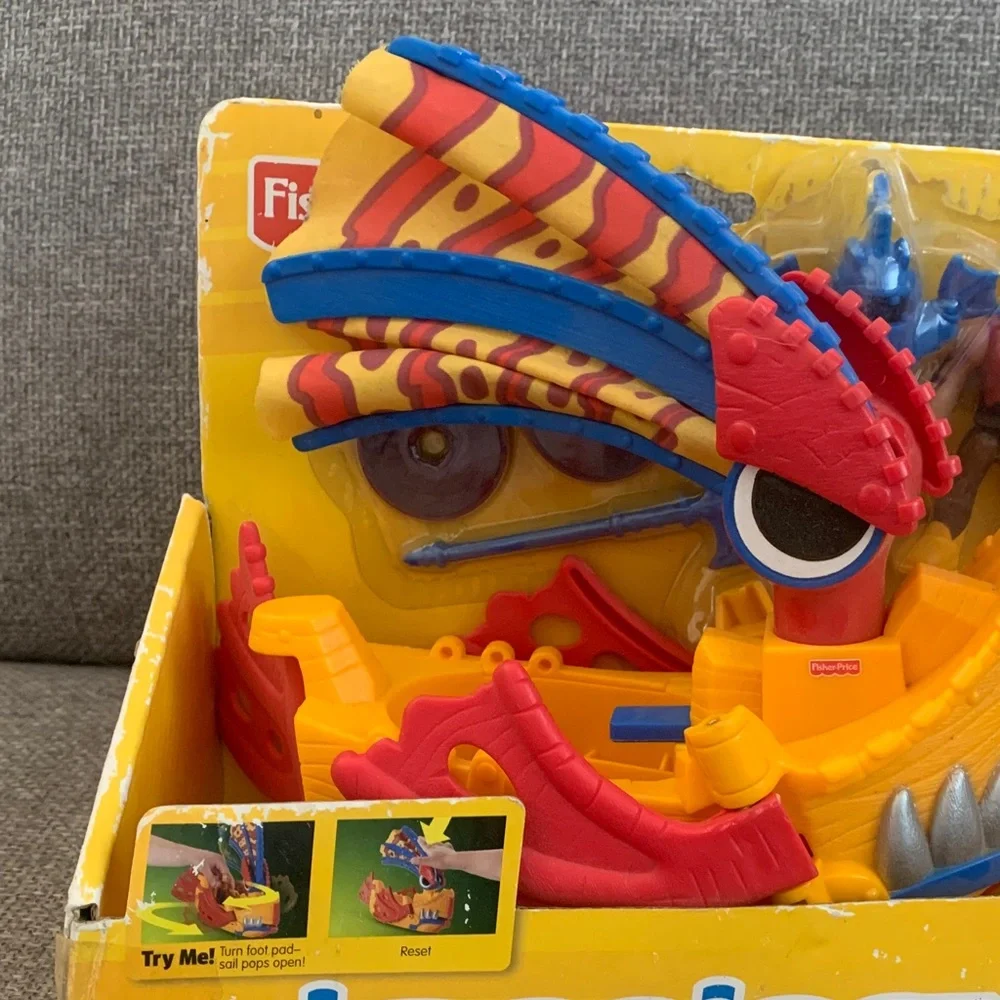 Imaginext Sea Dragon Boat Playset with Accessories and Figure Retired